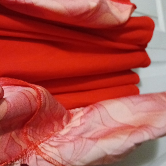 Taylor lined sun dress - mini halter tie - S - orange floral - Picture 7 of 10